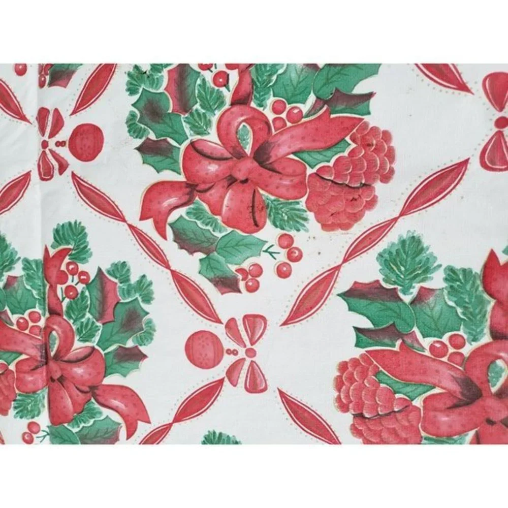 Vintage‎ Christmas Vinyl Tablecloth